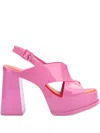Melissa Dance Crossover-strap Block-heel Sandals In Pink