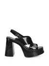 Melissa Dance Platform Crossover-strap Pumps In Black