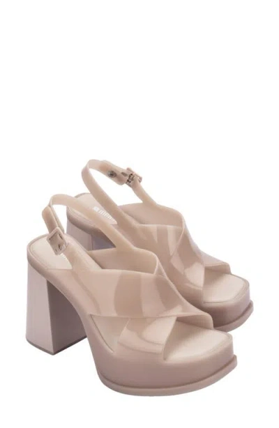 Melissa Dance Slingback Platform Sandal In Neutral