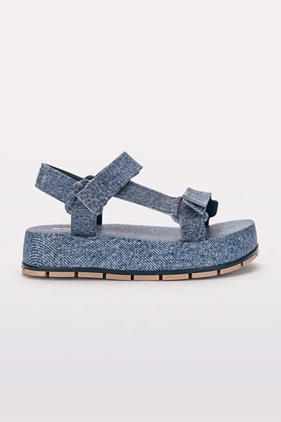 Melissa Denim Platform Strappy Sandal In Jeans Blue, Women's At Urban Outfitters