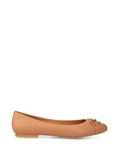 Melissa Doll Bow-detail Ballet Flats In Brown