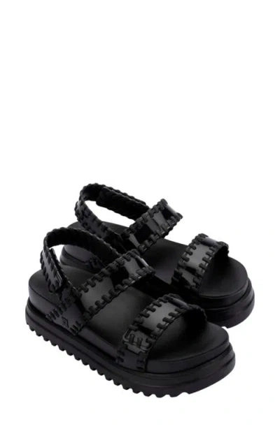 Melissa Dune Quarter Strap Platform Sandal In Black