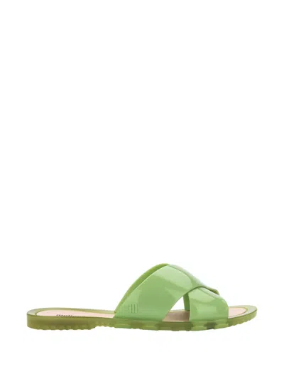 Melissa Duo Slide Flip-flop In Green