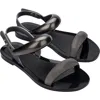 Melissa Eclipse Slingback Sandal In Black/silver