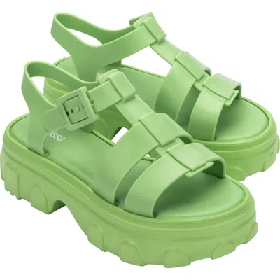 Melissa Ella Ankle Strap Platform Sandal In Green