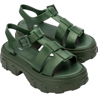 Melissa Ella Ankle Strap Platform Sandal In Green