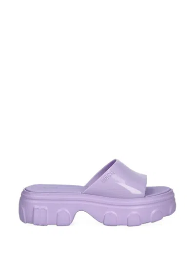 Melissa Ella Chunky-sole Slides In Purple