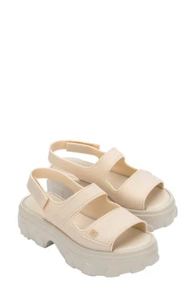 Melissa Ella Move Platform Sandal In Neutral