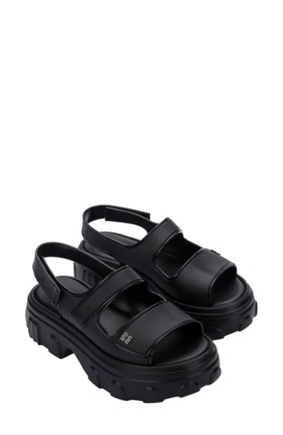 Melissa Ella Move Platform Sandal In Black