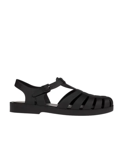 Melissa Flat Sandals In Black