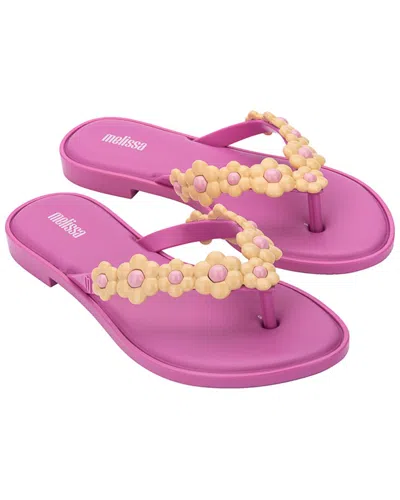 Melissa Spring Flip Flop In Lilac/yellow