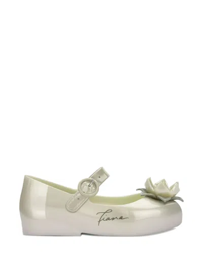 Melissa Kids' Floral-detail Mary Janes Ballerinas In Neutral