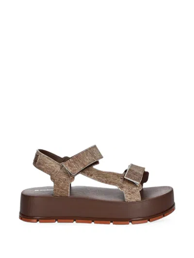 Melissa Flowing Touch-strap Platform Sandals In Brown