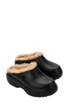 Melissa Free Fluffy Platform Clog In Black/beige, Women's At Urban Outfitters In Black/beige