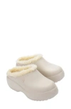 Melissa Free Fluffy Faux Fur Lined Clog In Light Beige