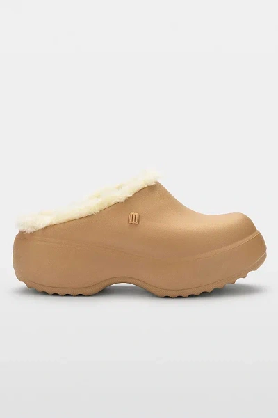 Melissa Free Fluffy Platform Clog In Dark Beige, Women's At Urban Outfitters In Dark Beige