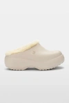 Melissa Free Fluffy Faux Fur Lined Clog In Light Beige