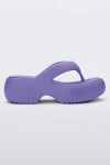 Melissa Free Fuzzy Heeled Thong Sandal In Lilac, Women's At Urban Outfitters In Lilac