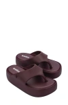 Melissa Free Platform Flip Flop In Burgundy