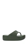 Melissa Free Platform Flip Flop In Green