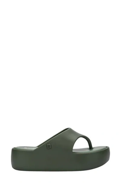 Melissa Free Platform Flip Flop In Green
