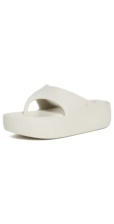 Melissa Free Platform Flip Flops Beige