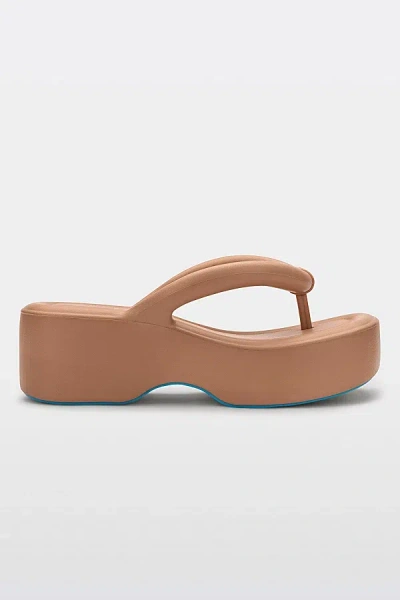 Melissa Free Platform Thong Sandal In Brown/blue, Women's At Urban Outfitters In Brown/blue