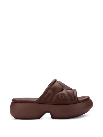 Melissa Free Puff Platform Slides In Brown