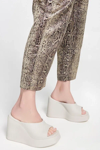 Melissa Free Slip Jelly Wedge In Beige, Women's At Urban Outfitters In Gray