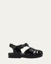 Melissa Kids' Black Sandals For Girl With Logo