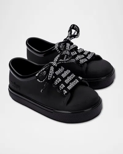 Melissa Kids' Girl's Sneakers W/ Branded Laces, Baby/toddler In Black
