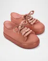 Melissa Kids' Girl's Sneakers W/ Branded Laces, Baby/toddler In Brown