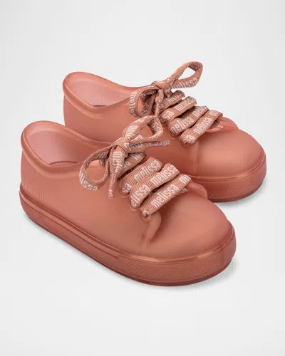 Melissa Kids' Girl's Sneakers W/ Branded Laces, Baby/toddler In Brown