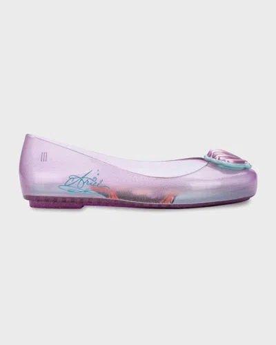 Melissa Girl's Sweet Love X Disney Princess Ballerina Flats, Baby/toddler/kids Prince In Pink