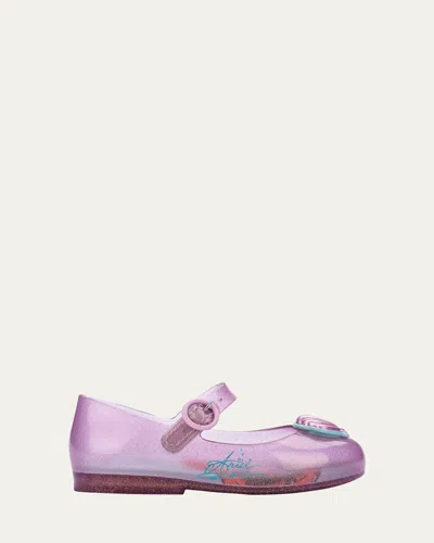 Melissa Girl's Sweet Love X Disney Princess Mary Jane Shoes, Toddlers/kids In Pink
