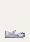 Melissa Girl's Sweet Love X Disney Princess Mary Jane Shoes, Toddlers/kids In Silver