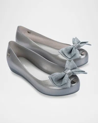 Melissa Girl's Ultragirl Sweet Ballerina Flats, Baby/kids In Silver