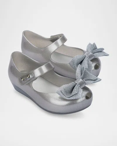 Melissa Kids' Girl's Ultragirl Sweet Ballerina Flats, Baby/toddlers In Silver