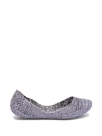 Melissa Glitter Cut-out Ballet Flats In Animal Print