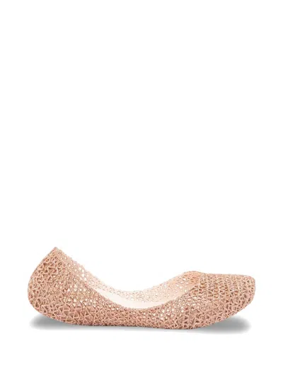 Melissa Glitter-effect Ballet Flats In Brown