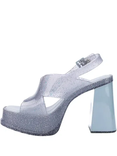 Melissa Glitter Platform Pumps In Blue