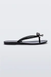 Melissa Harmonic Iris Bow Sandal In Black/silver, Women's At Urban Outfitters In Black