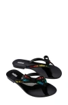 Melissa Harmonic Lover Flip Flop In Black