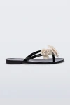 Melissa Harmonic Petal Sandal In Black/beige, Women's At Urban Outfitters In Multi