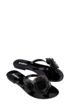 Melissa Harmonic Petals Flip Flop In Black