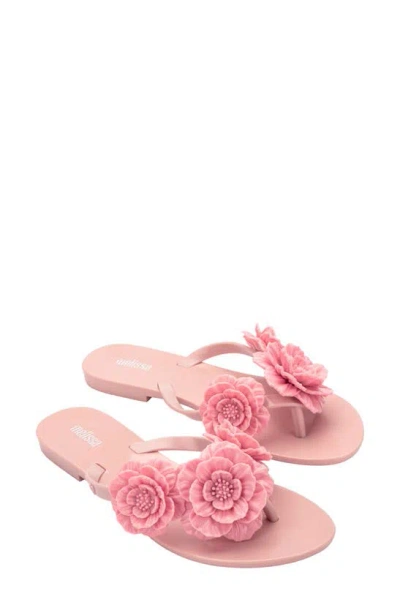 Melissa Women's Springad Floral Thong Flip Flop Sandals In Pink