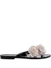 Melissa Harmonic Springtime Floral-embellished Flip Flops