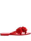 Melissa Harmonic Springtime Floral-embellished Flip Flops