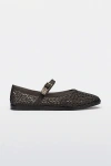 Melissa Harper Jelly Ballerina Flat In Clear Black, Women's At Urban Outfitters In Clear Black
