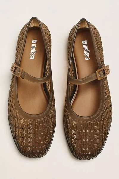 Melissa Harper Jelly Mary Jane Flats In Brown